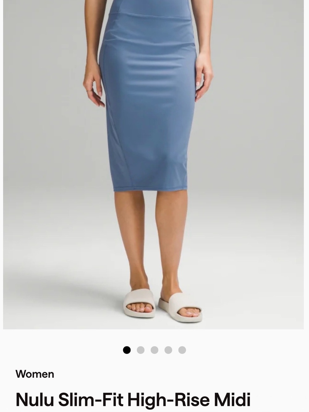 lululemon athletica Nulu Slim-Fit High-Rise Midi Skirt — Blue